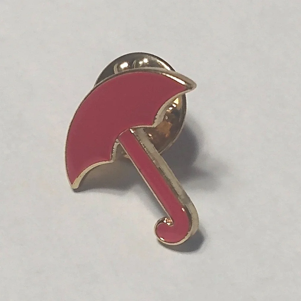 VTG Travelers Insurance Red Umbrella 3PK Enamel Pin Advertising Memorabilia Logo